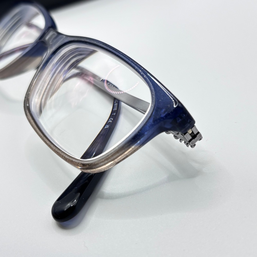 Preppy Sparkle Eyeglasses Coach HC6110 50mm Denim Taupe Glitter Acetate Silver - Picture 7 of 14